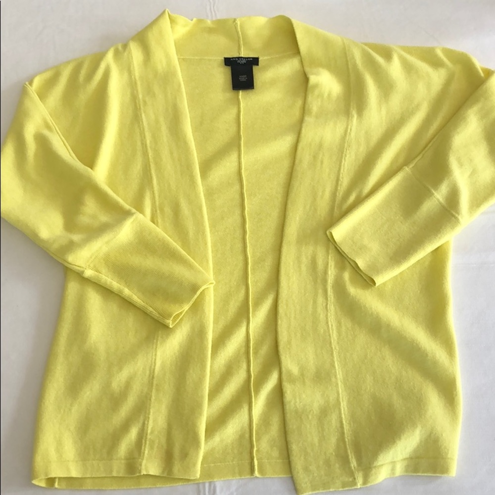 Ann Taylor Yellow Cardigan Sweater